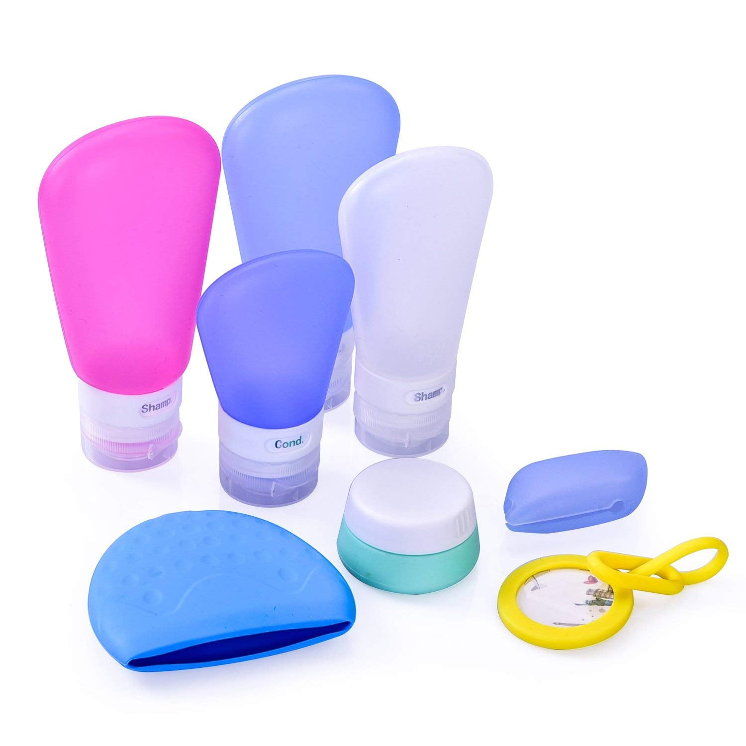 4 Pcs Silicone Travel Bottle Set 90 Ml Refillable Leakproof Squeezable