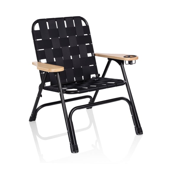 Lux Woven Camp Chair, (Black)