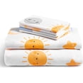 thumbnail image 1 of Luxclub Twin Cooling Sheets Set, Soft & Durable Microfiber, Deep Pocket, Sun Print, 4 Pieces, 1 of 10