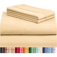 thumbnail image 1 of Luxclub Queen Cooling Sheets Set, Microfiber Bedding, Deep Pocket, Wrinkle Free, Butter, 4 Pieces, 1 of 10