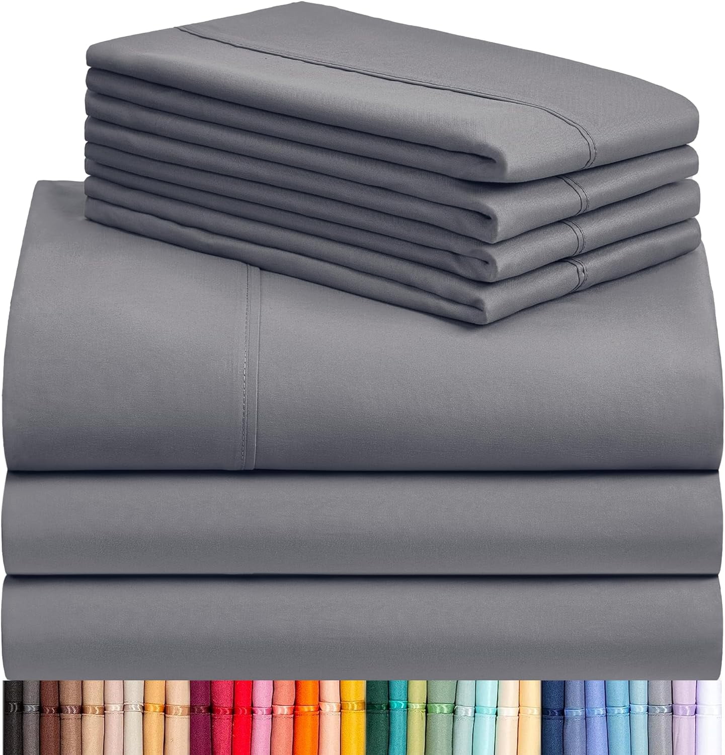 7 PC Split King Sheet Set, Rayon Made from Bamboo Bed Sheets