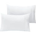 thumbnail image 1 of LuxClub Collection Cooling Pillowcases with Satin Trim, Wrinkle Resistant, Machine Washable, Silky Soft, King, 2 Pack, White, 1 of 8