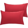 thumbnail image 1 of Luxclub Ultra Soft Silky Performance Pillowcase Set, King, Red, 2 Pack, 1 of 8