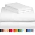 thumbnail image 1 of Luxclub King Cooling Sheets Set, Soft Microfiber Bed Sheet with Deep Pockets and Wrinkle Resistant Fabric, White, 4 Piece, 1 of 9