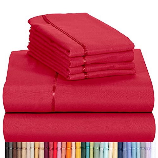 Microfiber Bed Sheets & Pillowcases, High Thread Count 1800 Series, Extra Deep Pocket