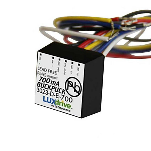 LuxDrive Wired BuckPuck - 700mA Constant Current LED Driver with Dimming