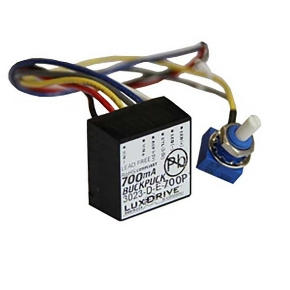 LuxDrive Wired BuckPuck - 700mA Constant Current LED Driver with Potentiometer