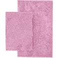 thumbnail image 1 of LuxUrux Bathroom Rug Set, Extra-Soft Plush Luxury Bath Mat Set, 1'' Chenille Microfiber Material, Super Absorbent Bathroom Rugs (Rectangular Set, Pink), 1 of 4