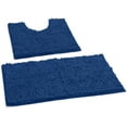 thumbnail image 1 of LuxUrux Bathroom Rugs Non Slip Super Soft Chenille Luxury Bath Mat Contour Set, Soft Plush Shower Rug +Toilet Mat., 1 of 10
