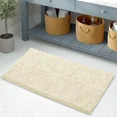 thumbnail image 1 of LuxUrux Extra Soft Chenille Cream Microfiber Bath Rug, 15 × 23 In, Super Absorbent, 1 of 9