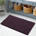 thumbnail image 1 of LuxUrux Plush Plum Microfiber Bath Rug, 15" x 23", Slip Resistance, 1 of 8