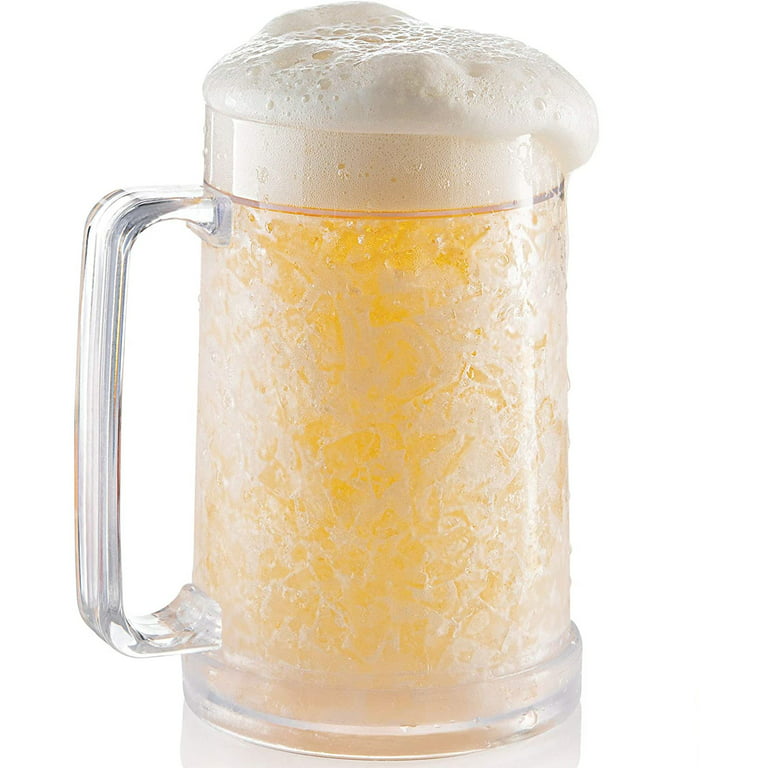 Beer Mugs for Freezer,Freeze Beer Glasses,Double-Wall Borosilicate