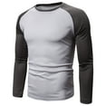 thumbnail image 1 of Luxalzxs Active Long Sleeve Tops for Men Basic Casual Pullover T Shirts Quick Dry Moisture Wicking Sun Protection Workout Compression Shirts Raglan Sleeve Muscle Bodybuilding Running Fitness Tops, 1 of 5