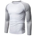 thumbnail image 1 of Luxalzxs Active Long Sleeve Tops for Men Basic Casual Pullover T Shirts Quick Dry Moisture Wicking Sun Protection Workout Compression Shirts Raglan Sleeve Muscle Bodybuilding Running Fitness Tops, 1 of 3