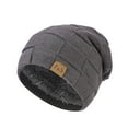 thumbnail image 1 of Luxalzxs Beanie Hat for Men, Thick Warm Fleece Lined Knit Winter Hats Cuffed Beanie Stocking Hat Ski Skull Cap Outdoor Windproof Baggy Slouchy Pile Hat, 1 of 3