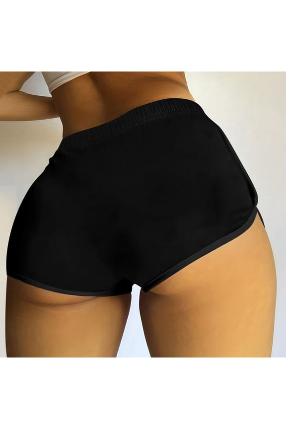 Luxalzxs Booty Shorts for Women Sexy Naughty Solid Color Yoga Dance Gym Workout Running Active Hot Shorts