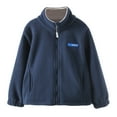 thumbnail image 1 of Luxalzxs Boys Girls Full Zip Soft Polar Fleece Jacket Outerwear Coat Lightweight Kids Winter Warm Sherpa Coat with Pockets 3-10Years, 1 of 4