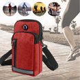 thumbnail image 1 of Luxalzxs Cell Phone Arm Bag Wristband Sport Armband Wallet with Removable Shoulder Strap, Key Card Bag Phone Holder for Running, Gym Jogging Hiking Exercise Walking Workout Armband Purse, 1 of 5