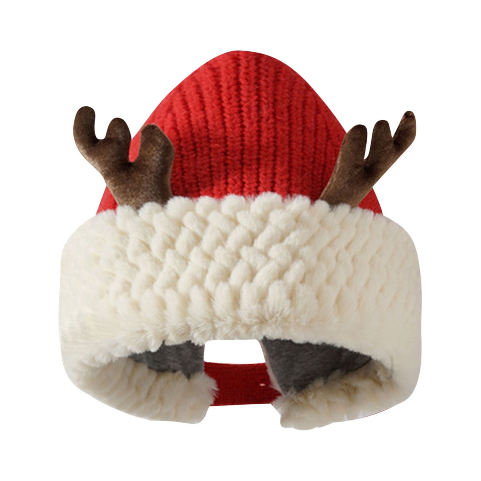 S Luxalzxs Christmas Knitted Antler Hat, Cute Reindeer Antlers