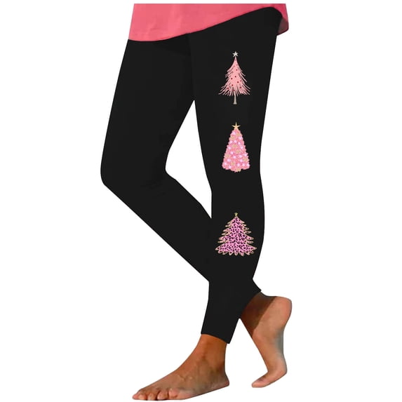 Luxalzxs Christmas Leggings for Women High Waist Red Wine Glass Printed Yoga Pants Stretchy Skinny Workout Jogger Pants Tights Sweatpants