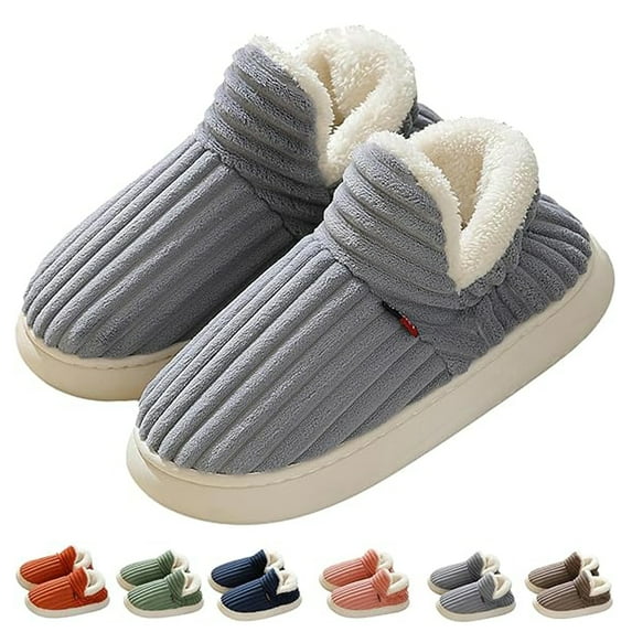 Luxalzxs Cloud Slippers, Pillow Warm Fuzzy House Slippers, Thick Sole Anti-Skid Cozy Plush Slippers, Unisex Non-Slip Warm Cotton Shoes for Indoor and Outdoor