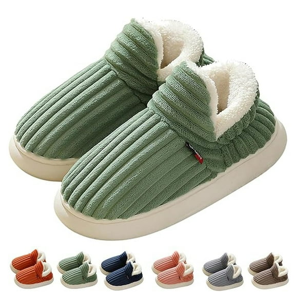 Luxalzxs Cloud Slippers, Pillow Warm Fuzzy House Slippers, Thick Sole Anti-Skid Cozy Plush Slippers, Unisex Non-Slip Warm Cotton Shoes for Indoor and Outdoor