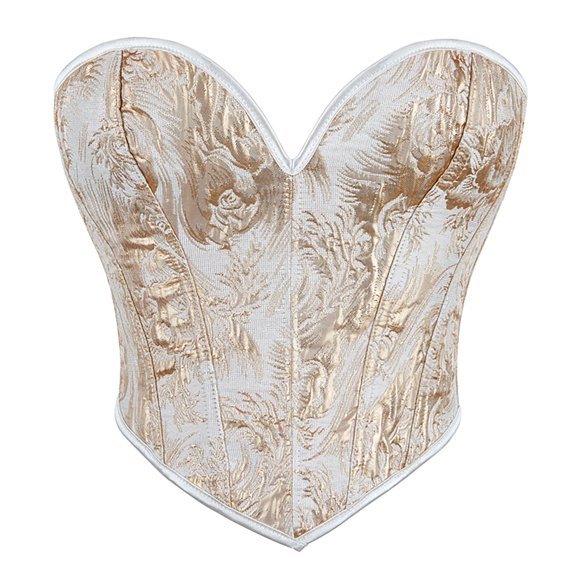 Luxalzxs Corset Tops for Women Renaissance Vintage Victorian Push Up Bustier Going Out Crop Top Overbust Waist Cincher Bustier Boned Corset