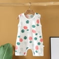 thumbnail image 1 of Luxalzxs Cotton Rompers for Baby Boy Girl Summer Casual Vacation Beach Pattern Print Tank Romper Shortall Infant Newborn Cute Onesie Jumpsuit Playsuit One Piece Outfit 0-12 Months, 1 of 3