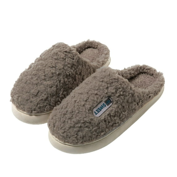 Luxalzxs Cotton Slippers for Men Women Fall Winter Warm Slippers Candy Color Couple Slippers Men's Shoes Women's Shoes Home Slippers