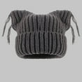 thumbnail image 1 of Luxalzxs Crochet Hats for Women Y2K Beanie Knit Cat Ear Tassel Beanies Soft Stylish Beanie Winter Warm Cute Cap, 1 of 2