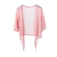 thumbnail image 1 of Luxalzxs Crop Cardigan for Women Summer Short Sleeve Open Front Thin Mesh Shawl Tops Shrug Bolero, 1 of 5