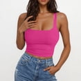 thumbnail image 1 of Luxalzxs Crop Tank Tops for Women Casual Summer Sleeveless Square Neck Workout Fitness Basic Going Out Tank Top Y2K Sexy Slim Fit Lightweight Comfy Tee Shirts, 1 of 7