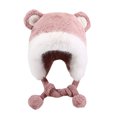 thumbnail image 1 of Luxalzxs Cute Plush Faux Fur Animal Hat Cap with Ear Flaps Soft Warm Fuzzy Bear Ear Hats Winter Hat Beanie for Women Girl, 1 of 3
