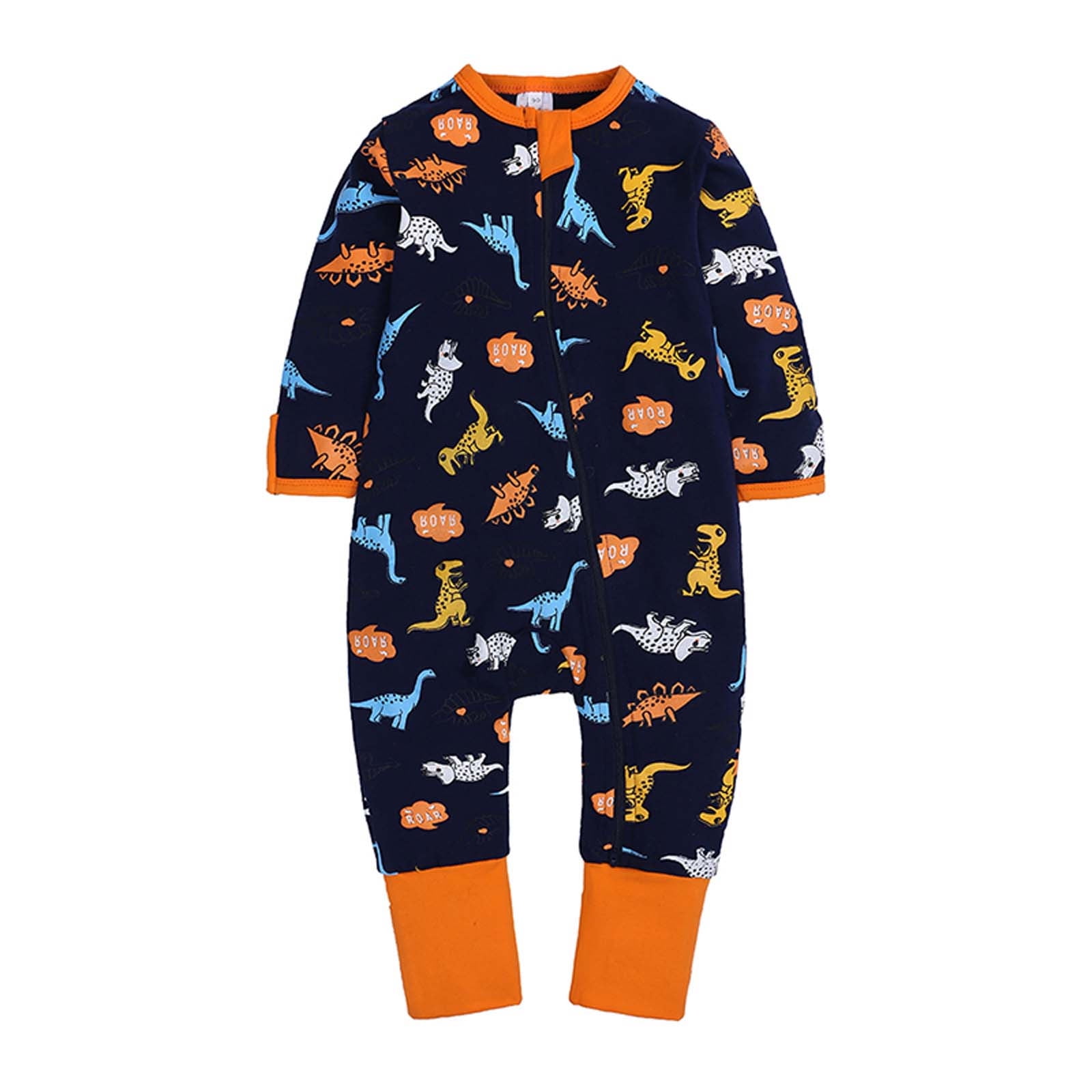 Luxalzxs Double Zipper Onesies for Baby Boy Girl Newborn Toddler Long ...
