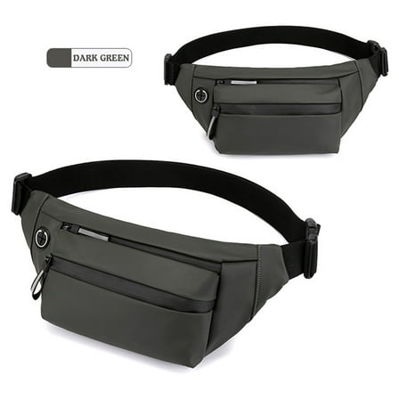 Luxalzxs Fanny Pack for Men Women, Waterproof Nylon Waist Bag for Travel Hiking Running, Outdoor Sports Crossbody Belt Bag Waist Packs Bum Bag with Adjustable Strap