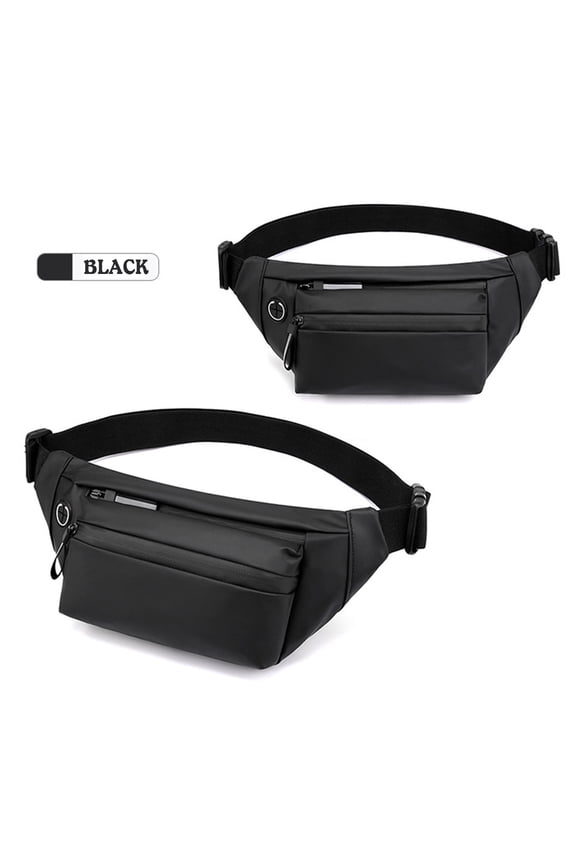 Luxalzxs Fanny Pack for Men Women, Waterproof Nylon Waist Bag for Travel Hiking Running, Outdoor Sports Crossbody Belt Bag Waist Packs Bum Bag with Adjustable Strap