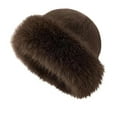 thumbnail image 1 of Luxalzxs Faux Fur Hats for Women Siberian Cossack Hat Russian Hats Fluffy Winter Hat, 1 of 1