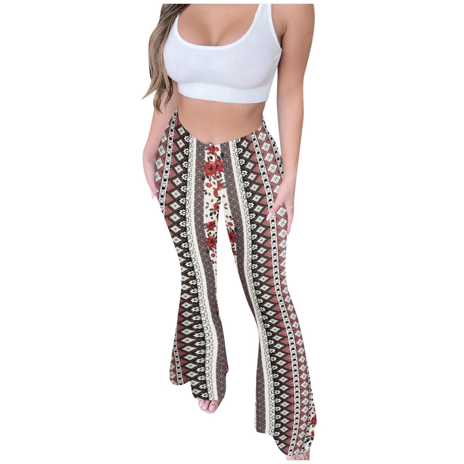 パンツ FLARE BOTTOM LEGGINGS / PAISLEY Comfy Flare Leggings&Bell Bottom Leggings for Women/Boho