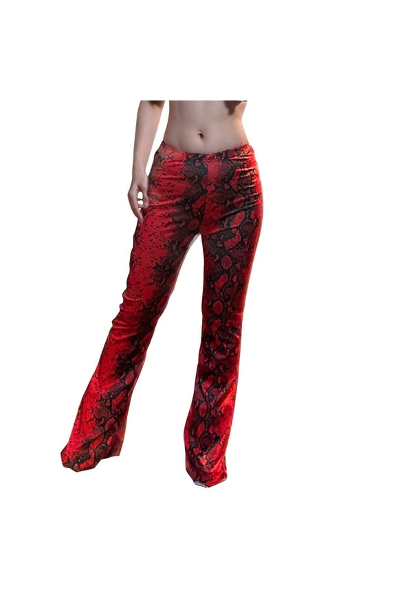 Luxalzxs Flared Leggings for Women Stretchy Wide Leg High Waisted Flare Pants Boho Printed Bell Bottom Leggings Palazzo Pants Yoga Pants