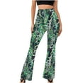 thumbnail image 1 of Luxalzxs Flared Leggings for Women Stretchy Wide Leg High Waisted Flare Pants Boho Printed Bell Bottom Leggings Palazzo Pants Yoga Pants, 1 of 5