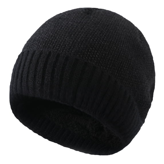Luxalzxs Fleece Lined Cuffed Beanie Hat for Men Women Knitted Winter Wool Beanies Skull Cap Warm Watch Hat