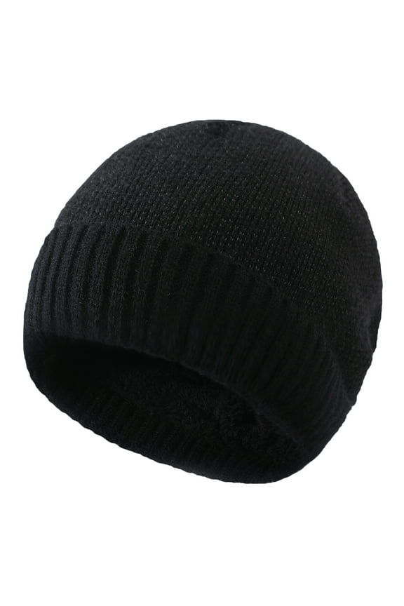 Luxalzxs Fleece Lined Cuffed Beanie Hat for Men Women Knitted Winter Wool Beanies Skull Cap Warm Watch Hat
