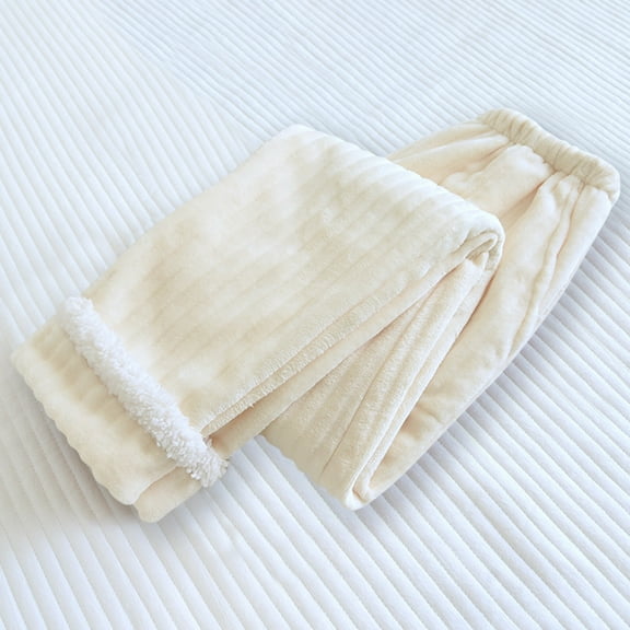 Luxalzxs Fleece Pajama Pants for Women Winter Flannel Pajama Pants Comfy Soft Fluffy Plush Wide Leg Lounge Pants Pj Bottoms with Pockets