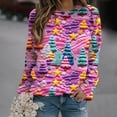 thumbnail image 1 of Luxalzxs Funny Christmas Shirts for Women 3D Snowman Graphic Loose Ugly Christmas Printed Lightweight Long Sleeve Pullover Blouse Tops, 1 of 4
