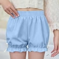 thumbnail image 1 of Luxalzxs Girls Shorts Breathable Loose Cute Bloomers Shorts High Waisted Puffy Shorts Summer Casual Ruffle Hem Beach Shorts Cozy Safety Shorts Bottom with Bowknot, 1 of 6