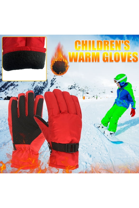 Luxalzxs Gloves for Cold Weather Children Teen Boys Girls Snow Windproof Mittens Outdoor Sports Skiing Warm Gloves
