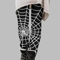 Luxalzxs Halloween Leggings for Women High Waist Stretchy Workout Running Yoga Pants Halloween Cosplay Tights Halloween Graphic Print Elastic Leggings Pants