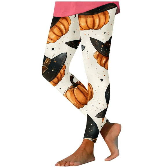 Luxalzxs Halloween Yoga Leggings for Women High Waisted No See-Through Tummy Control Cycling Workout Yoga Pants Tights Gym Running Athletic Leggings