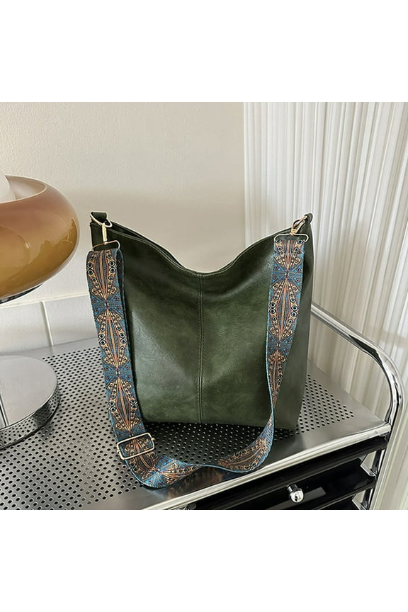 Luxalzxs Hobo Bag for Women Crossbody Handbags Ladies Bucket Purse PU Leather Shoulder Bags with Wide Shoulder Strap, Ladies Work Travel Shopping Tote Bag