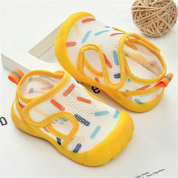 Luxalzxs Infant Toddler Baby Boys Girls Sandals Non-Slip Soft Sole Sneakers Barefoot Water Shoes Breathable Mesh Lightweight Baby First Walking Shoes Crib Shoes Beach Aqua Socks